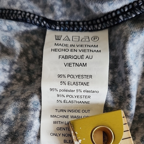 Michael Kors Navy Blue Floral Sleeveless Ruffle Midi Dress – Size L - Picture 11 of 11